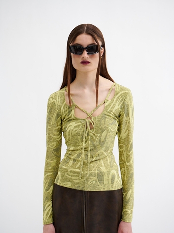 Vanyars Blouse  Silver Green