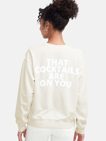 Cocktails On You Cody Sweatshirt | Whisper White