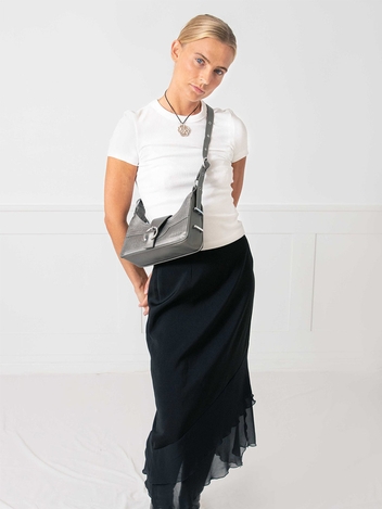 ALBA SHOULDER BAG - Dark Chrome